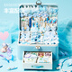 Xinge Accessoires pour les cheveux pour enfants filles anniversaire pour enfants en épingle à cheveux bricolage bijoux de bijoux glace et neige bleu 158 pièces Cadeaux d'anniversaire