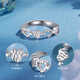 CHINA GOLD PT950 love platinum ring hollow ring ring as a birthday gift for girlfriend and wife, about 3.1g (adjustable)