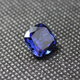DRJEFUN flawless pure heart of the ocean tanzanite full blue tanzanite sapphire fat square loose stone ring square (5X5mm)