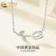 CHINA GOLD S925 Silver Tulip Necklace Women's Flower Pendant Light Luxury Niche Valentine's Day Birthday Gift for Girlfriend and Wife S925 Silver Tulip Necklace