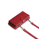 S23ultra Mobiltelefon Hülle Leder schräg Lanyard Samsung S22+ Brieftasche Flip Multifunktionskarte Mezzanine S21FE Full Cover Anti-Fall-Schutzhülle Business Red Samsung S23+