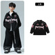 Mofu Kinderstreet Dance Trendy Kleidung Kinder Mode europäische und amerikanische Baseball -Kleidung Girls Hipphop Jacke Boy Hip Hop Performance Kleidung 300 schwarze Langarms + 349 Schwarze Hosen + 841 Weiß Kurzärmel 170 cm