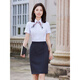 
Zimeiqiao People's Bank of China Business Clothing Shirt Workwear Men and Women Spring and Autumn New Striped Long Short Sleeve Shirt Set Customized 698 Short Sleeve Shirt Women S