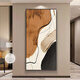 Huaixue modern simple entrance decorative painting abstract living room entrance door hanging painting light luxury atmospheric corridor mural E1396 Suran Art B 40*80 (recommended walls of 0.6 meters-0.7 meters) texture oil canvas ps black frame