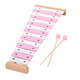 
Jingqiao Children's 15-scale aluminum sheet hand-knocking piano hand-knocking xylophone musical instrument set CL toy iron sheet beech wood 15-tone piano