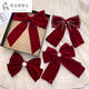 Tong Rubi Engagement Headwear Simple Toast Clothes Bow Hair Accessories Female Burgundy Bridal Hair Clip Retro Wedding Velvet Hair Clip Red Velvet Duck Clip