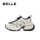 百丽（Belle）运动鞋女25夏新厚底透气涉水休闲鞋D5J1DBK5 白色/黑 37 (235mm)
