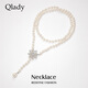 Qlady snowflake imitation pearl sweater chain women's long necklace autumn and winter temperament light luxury niche sweater pendant pendant accessories