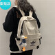 2023 new Clover Backpack for men and women sports and casual students computer schoolbag 20-35 liters rice white