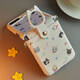 Bohuiyou is suitable for the new Samsung Galaxy Zflip6 mobile phone case 5 with lanyard, can be carried on the back and cross-body, zflip folding screen protective case, small folding Internet celebrity, hinge full package, cat ring mobile phone case + pendant + portable + crossbody Samsung Galxy Z Flip 6