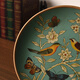
Apocalypse [Official Direct Sale] Ceramic Dish Ornaments Tira American Country Ceramic Decorative Plates to Check the Living Room Sample 1047 Blue Warbler Blossoms + Stand