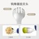 Yingshu bébé mange une cuillère alimentaire supplémentaire apprenant à suivre une formation en acier inoxydable pour enfants cuillère à fourche biologique [matière de qualité alimentaire] Fruit vert + orange corallien