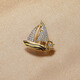Quamer One-Curprise Brooch's Men's High-end Suquet Pin Pin Business Collar Retro Golden One