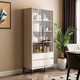 Fan Meilun (Familia) Gabinete lateral de comedor de lujo Ligero Medida de sala de estar Simple Simple Gabinete de vinos Gabinete de vinos Cocina de almacenamiento multifunción Gabinete de almacenamiento 3271 White 60*40*94cm