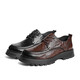 [90% new] Belle pleated business leather shoes for men 24 spring new cowhide thick-soled formal shoes A1422AM4 black-single 42