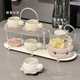Xibaisheng tea set set of high-end gifts and light luxury teapot tea cup set for home living room kettle cups moving to a new home gift ceramics 1 cup 1 disc [1289] ordinary packaging