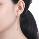 Saturday Fortune (ZLF) 18K gold earrings for women, gold earrings for women, small gold bean earrings for women, 18K rose gold