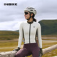 INBIKE windproof cycling jacket fleece warm autumn and winter long-sleeved women's top road mountain bike bud white M