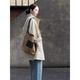Angel Mood Windbreaker Jacke für Frauen 2025 Frühlings- und Herbst neuer Stil kleine lässige lockere japanische Arbeitskleidung Einfache große Jacke für Frauen Aprikosenfarbe L.