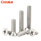 Creaby304 stainless steel cross countersunk head screw flat head bolt cross recessed screw machine wire machine screw M6x8 30 pcs