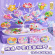 
Cream glue gum card set stickers ancient card cool card children girl diy gum card plate stickers luxury version Gu card box for hand account estimate lonely card special four-layer storage box set material pack 689 pieces cream glue gum card purple four-layer storage box + one bucket + rack