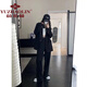 Yu Zhaolin Small Suit Women's 2022 Autumn and Winter Pure Lust Style Suit Jacket Women's Spring New Korean Style Street Top Black (Spot Priority) M Recommended 100-110 Jin Jin is equal to about 0.5 kg)