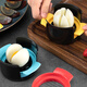Wilkie egg cutting artifact egg cutter cut egg preserved egg cutting divider stainless steel preserved egg fancy multi-functional slice three-in-one egg cutter black