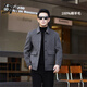 DK Brand Men's Jacket Woolen Coat Woolen Coat Winter 100% Pure Wool Liner interno extraíble Jacket engrosado Gris oscuro M /170