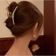 Jieyi's high-end new style high-end temperament pearl clip back head clip headdress hair clip women's hair clip shark clip (large size small size) pearl hair clip each