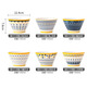 Persson household ceramic bucket rice bowl high-foot anti-scalding tableware eating bowl Nordic series 5-inch bowl 6-pack
