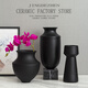 MPPMCK TAIBLE DROITE VASE VASE RETRO EARRENWARE Black Céramic Vase Vase Room Hôtel Modèle Modèle Céramique Style 9273-3