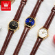 Swisss Swisss Swiss Swiss Watches для женщин Механические часы Полностью автоматические простые темпераментные женские часы Light Luxury Belt Women's Watch Olevs-6629 Женские кожаные черные лица с кожаным лицом