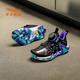 Anta-Kinder-Turnschuhe Jungenschuhe 2025 Frühlings- und Sommer-Neuerproduktknopf-Knopf Anti-Rutsch-Rutsch professioneller Umkehrskala Spezielle Basketballschuhe [Reverse Scale] Schwarz/Silber/Dream Purple 9930-2 31 31