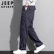 JEEP SPIRIT Jeep Casual Pants Men's Autumn and Winter Straight Pants Men's Multi-Pocket Workwear Men's Pants Dark Gray 2XL