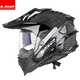 LS2 Carbon Faser Offroad-Zughelm-Motorradhelm Männer und Frauen Motorrad vier Jahreszeiten Anti-Fog Dual Lens MX701 Kohlefaser 6K-Gloss Black XL (57-58)