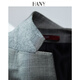 汉尼（HANY）【高定工艺】亲王格羊毛西服男结婚商务西装外套灰色男士单西正装 赫斯提亚浅灰格 【单西上衣】 48