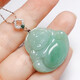Fat Donglai same style pendant buckle head 18k gold Buddha Gong jade jade joint melon seed connecting buckle lanyard necklace silver style 4 white gold shopkeeper