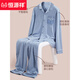 
Hengyuanxiang pajamas men's pure cotton spring and autumn long-sleeved thin breathable and casual outdoor wearable home clothes cotton set 16861 170/L