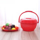Hank's red basket for weddings, housewarming hand-held basket, worship basket, red wedding basket with lid, red large size