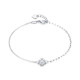 Mengjinyuan Platinum Bracelet PT950 Love Four-leaf Clover Bracelet Sweet Small Fresh Platinum Bracelet Women's Birthday Gift