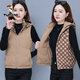 Woodpecker reversible women's down cotton vest 2024 new vest outer wear middle-aged and small autumn and winter vest for women pickle yellow XL recommended weight 115-130Jin Jin equals 0.5 kg