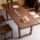 Genji Wooden Solid Wood Dining Table Dining Table Dining Natural Side Log Large Board Table Living Room Black Walnut Tea Table Workbench 2425*(740/735/725)*46mm Natural Side Large Board Table
