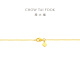 Chow Tai Fook Collier de pendentif en or arc pour les femmes pour femmes chaîne en or (Coût de la main-d'œuvre: 420 moins) EOF1387 45cm en or plein environ 4,00 g