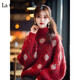 La Chapelle (La Chapelle) This year's popular beautiful red half-turtleneck sweater for women autumn and winter 2023 temperament small fragrance style sweater top Pure 100 automatic heating red thickened sweater (counter) Pure 100 automatic heating M