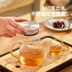 Yaji glass teapot Guanyu bubble teapot 600ml glossy heat-resistant mini transparent glass teapot office single teapot