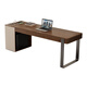 Feluosen high-end solid wood desk light luxury modern home living room study desk walnut veneer computer desk with socket 140*60*75cm single desk