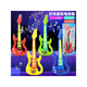 Juguetes de guitarra eléctricos personalizados 4 cuerdas ukulele music iluminación simulación de simulación de día de día de niños regalos 4 cuerdas de iluminación música guitarra 1834b rojo inglés