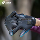 Lamparda's new bicycle cycling gloves for men and women, lightweight road bike mountain bike riding 6099 black XL