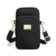 Kangaroo mobile phone bag for women 2025 Chinese Valentine's Day cross-body mobile phone bag halter neck wrist arm bag sports men's mini small bag trendy black