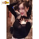 GTYUWVG Half-High Neck Base Shirt for Women Spring and Automne 2025 New European Station Industry Industry Diamond Incrup Shirt Long Manche à manches longues et sexy Black 3899 # Plus Velvet Plus Velvet Mesh Fabric S Recommandé 75-90jin [Jin est égal à 0,5 kg]